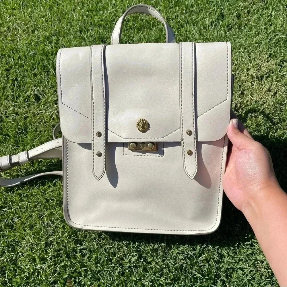 EUC Anne Klein Off-White Ava Faux Leather Backpack Bag - Picture 15 of 17
